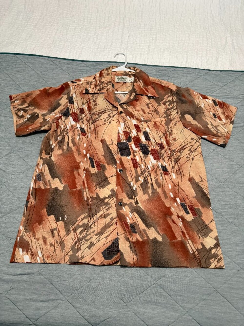 Mens Vintage Malihini Hawaii Disco Aloha Shirt L